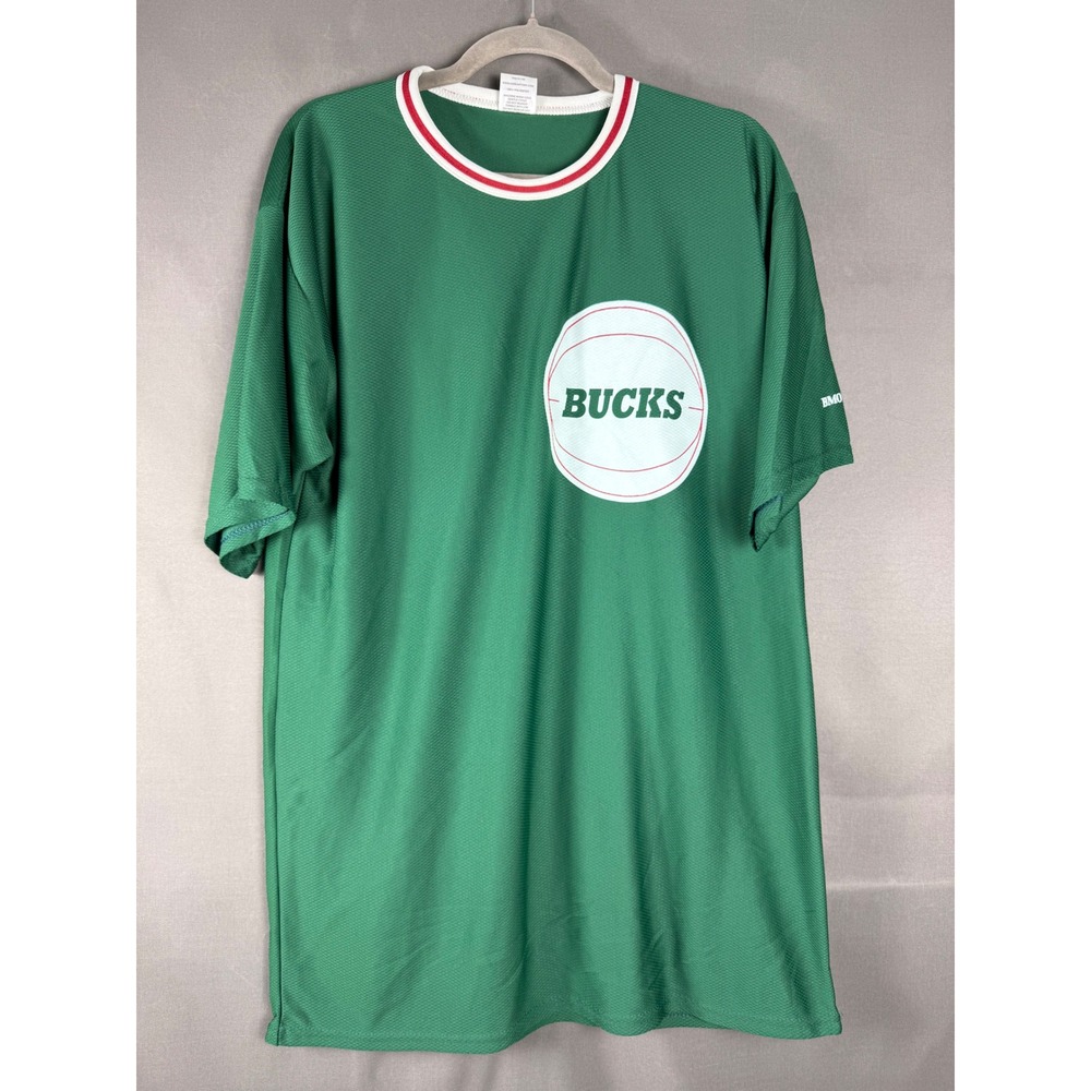 Park Antony Jersey Men XL Green Milwaukee Bucks Mesh BMO Harris Bank Logo